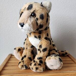 2019 Aurora Destination Nation Sitting Leopard Plush‎ Stuffed Animal 10 in Tall